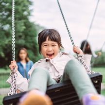 Child on a swing